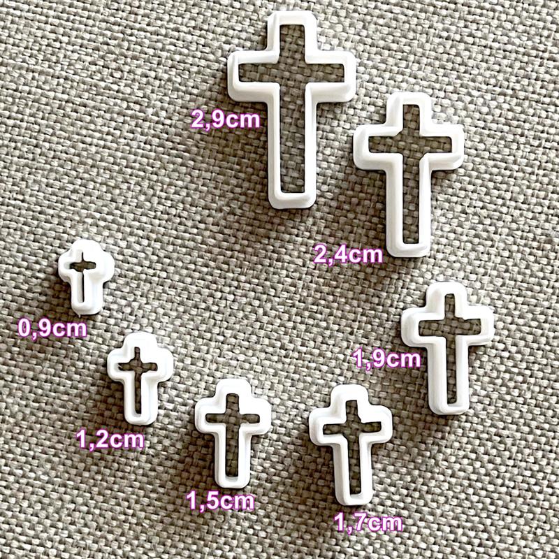 Cross clay cutter, Cross, Christian, Comunion, Communio,Jewelry making, polymer clay, molds, Shape Cookie Cutter STL File, more sizes, imprint, shape, Rose Cookie cutter, Clay Cutter File,STL, shape, molds cutter, cookie cutter