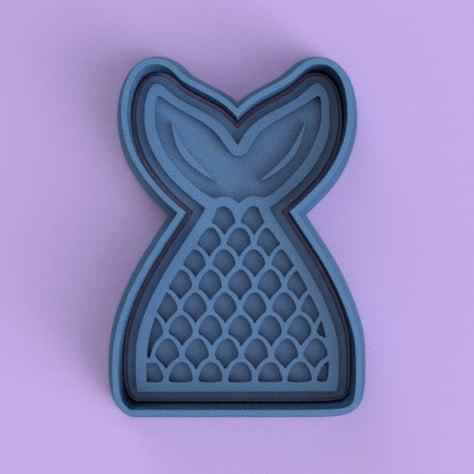 mermaid tail cutter + mermaid tail stamp / mermaid tail cutter + stamp