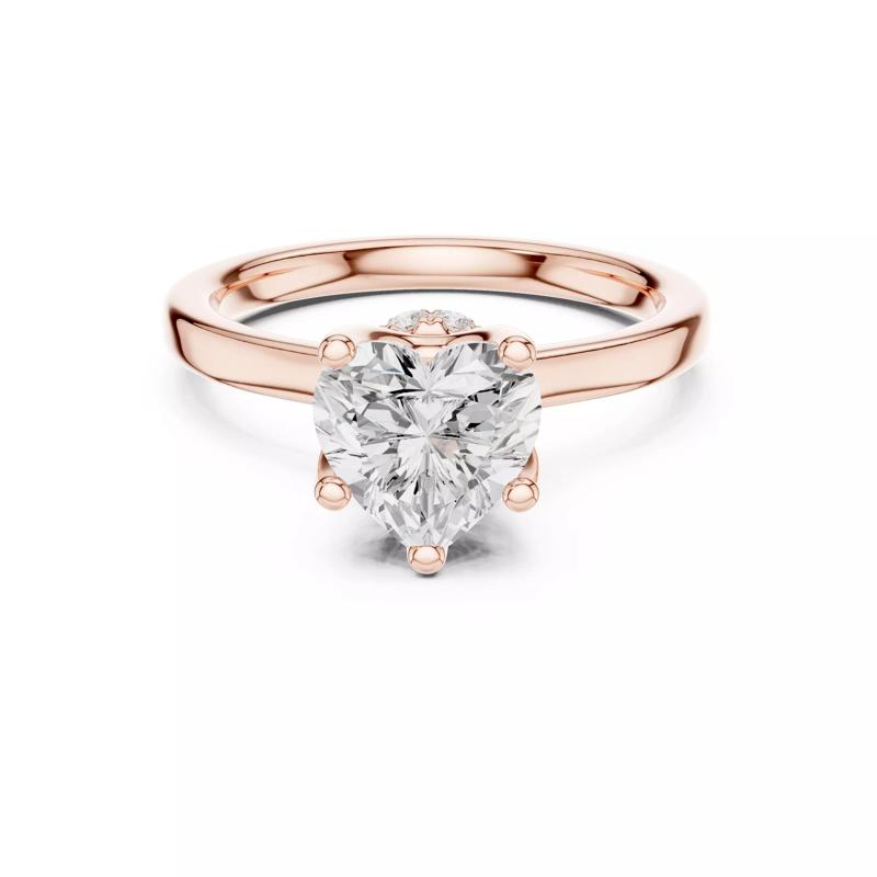 Heart Cut Bow Hidden Halo Engagement Love Ring 3DM STL Video