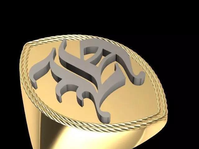 h alphabet designer Ring stl verified
