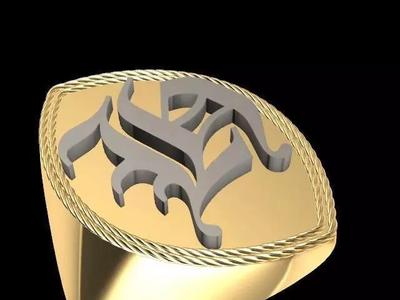 h alphabet designer Ring stl verified