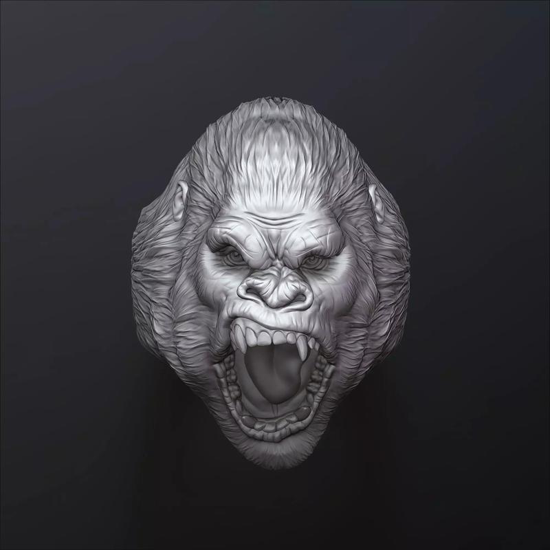 Gorilla Head Ring V2
