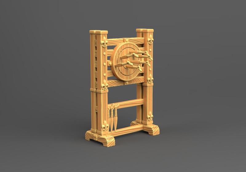 Medieval Target Practice Stand – 3D Printable Archery & Throwing Knife Target