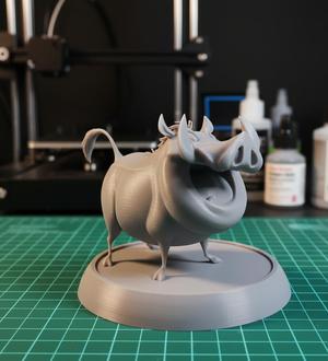 Pumbaa – The Lion King Inspired 3D Printable Figure with Base (Pre-Supported STL)