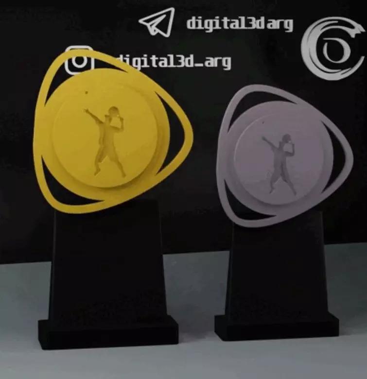 TROFEO ORO Y PLATA PADEL