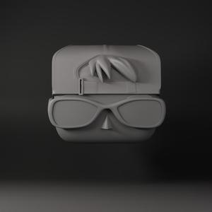 FUNKO HEAD MALE WITH SUNGLASSES AND CAP ON BACK 06