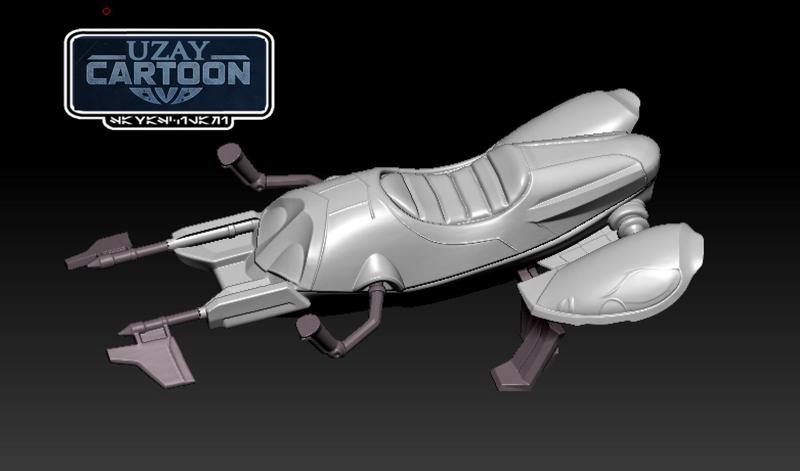 Star wars clone wars Robonino speeder 3D print model