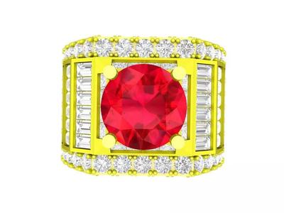 7100 korean style diamond men ring