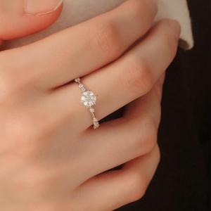 3DM Format Personalized dainty diamond engagement ring for women