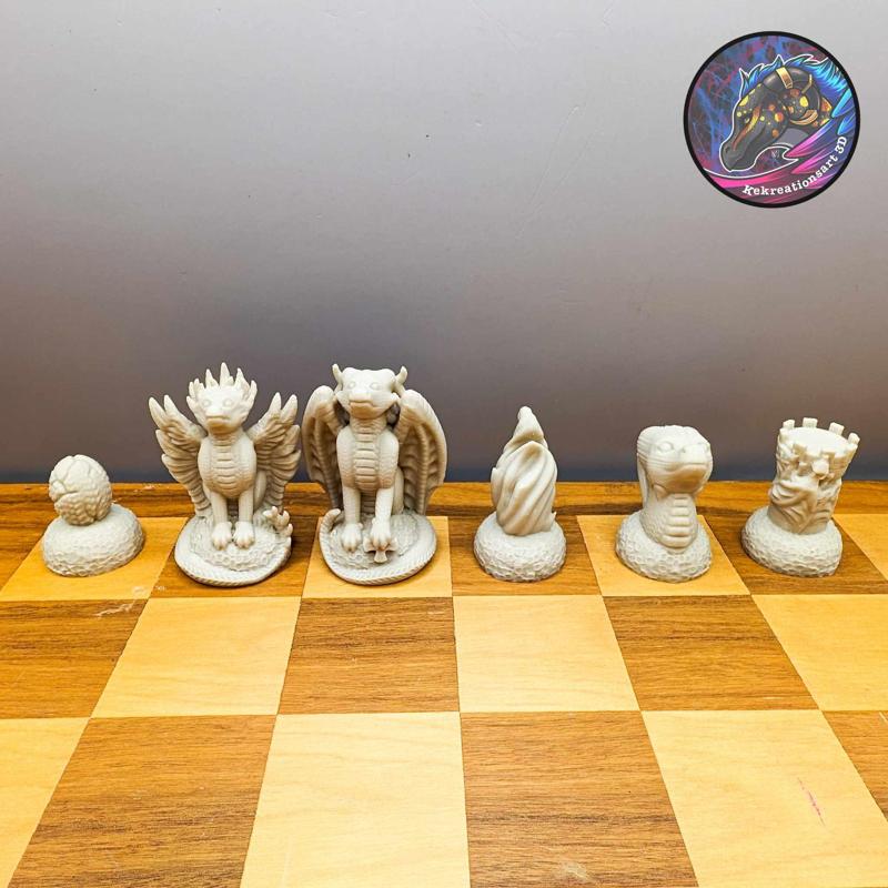 Dragon Chess Set Pieces