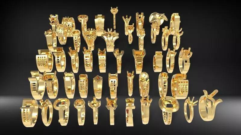 50 Various Solitaire Promise ring Jewelry Collection Bulk Sale