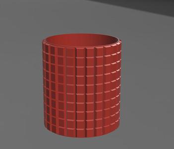 3D Pencil Cup 100mm x 88mm - Textured Design, Standless Printing