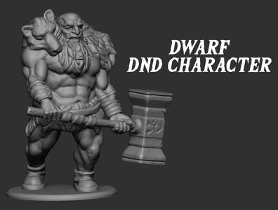 Dwarf Barbarian DND character