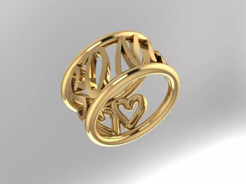 A simply ring name Sonia with hearts