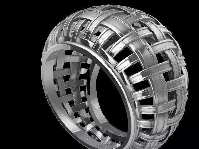 6 Modern jali tile ring  stl verified