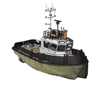 RC tugboat 1/14