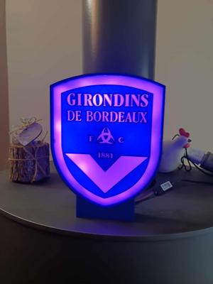 GIRONDIS DE BORDEAUX SOCCER LOGO / ILLUMINATED OR NOT
