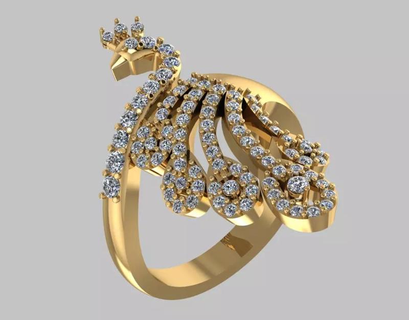 Peacock jewelry diamond