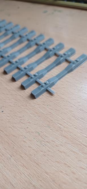 Concrete sleepers track0 1/45 32mm track gauge Small iron railroad sleepers