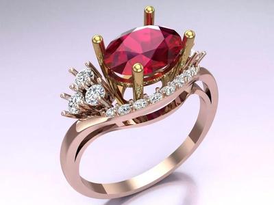 Oval stone ring - Womens  Rings - N816242