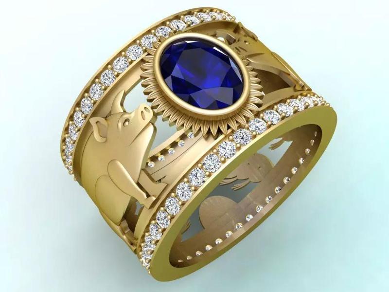 Double Pig ring - Pigs rings