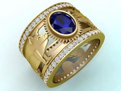 Double Pig ring - Pigs rings