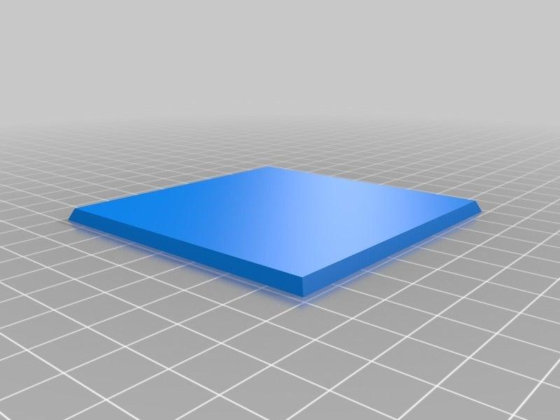 3 inch square base with magnet slot