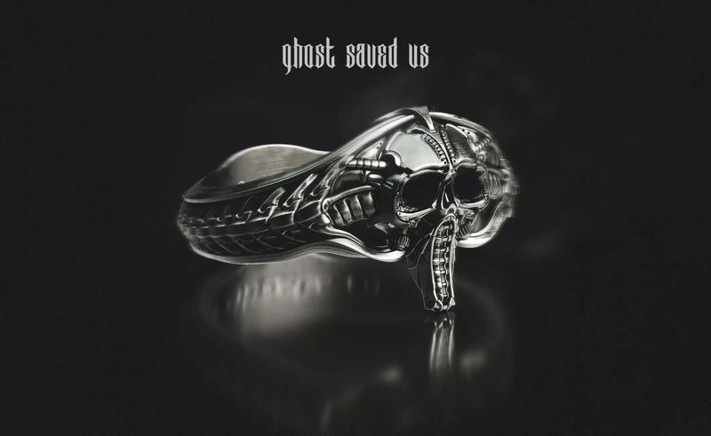 Pilot Skull Biomachanic Ring