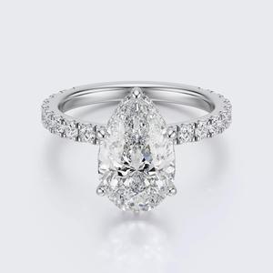Pear cut engagement ring