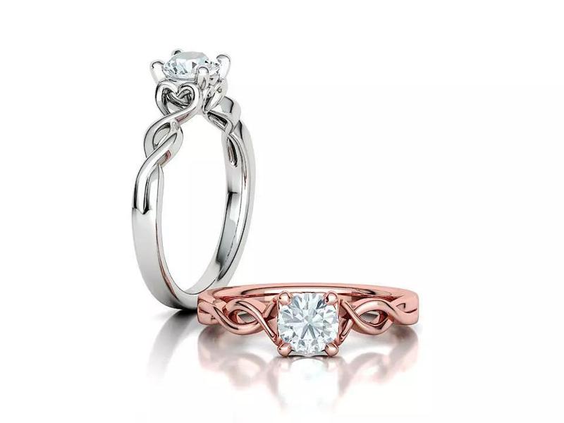 Paradise Hearts Ring 6mm Diamond 4claw setting