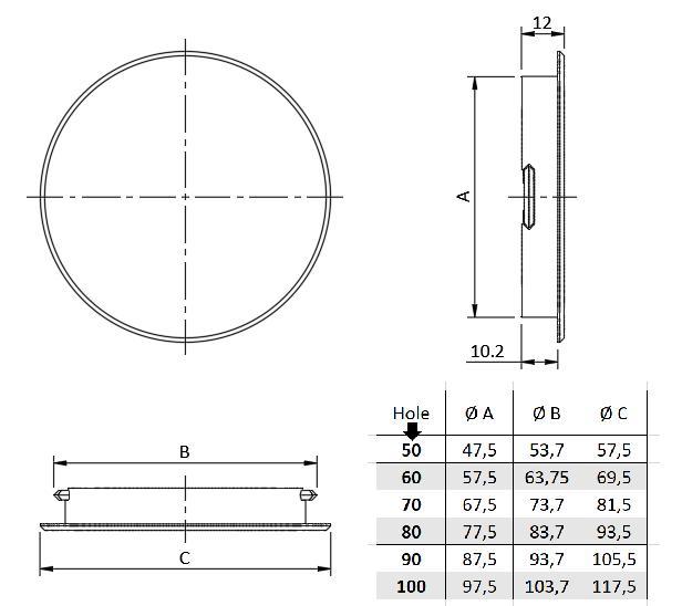 Wall round hole cover