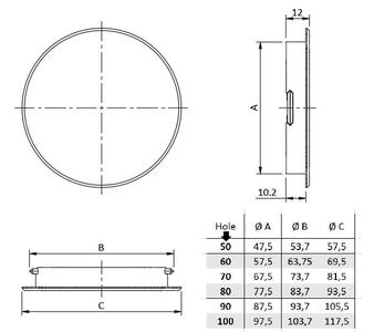 Wall round hole cover