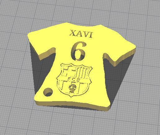 BARCELONA KEYRING - XAVI - 6 La Liga