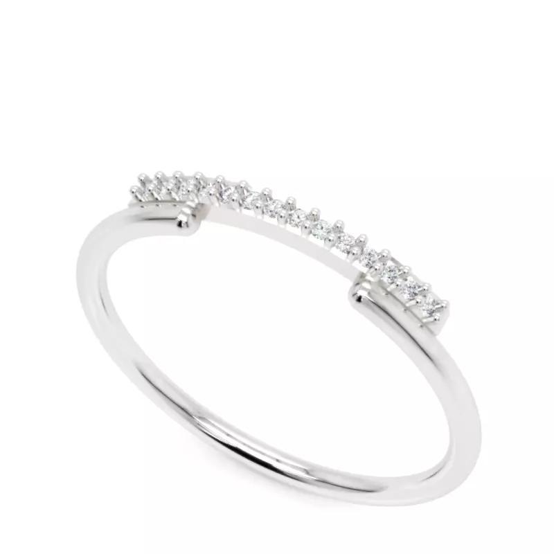 dainty diamond stacking ring minimalist everyday band jewelry