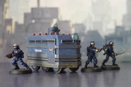 Dystopian Sci Fi Police Van