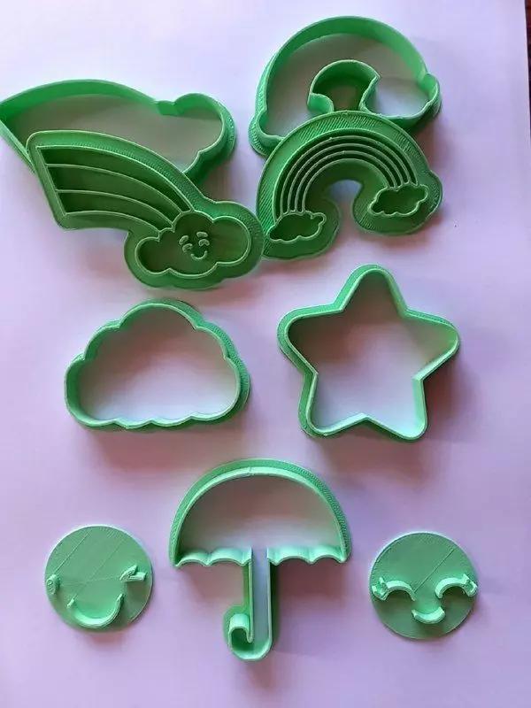 set  cortantes marcadores arcoiris