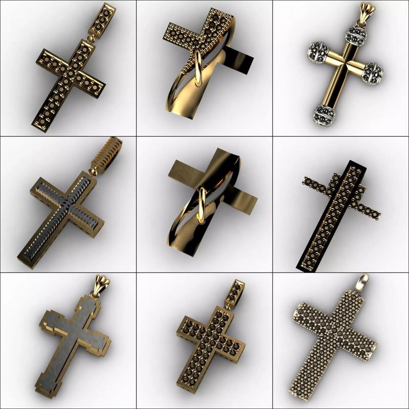 60 Plus Cross Pendants 3dm