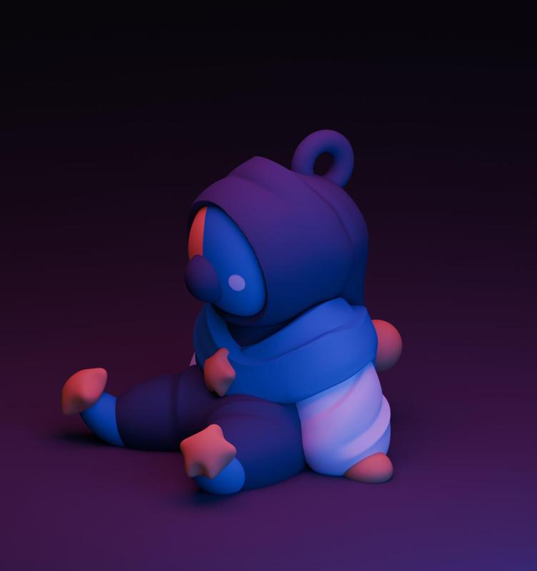 Sleepy Night Clown Keychain