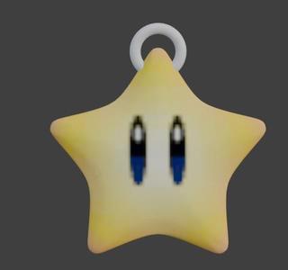 Starman Keychain - Super Mario Invincibility Power-Up - Super Mario - Ready to Print