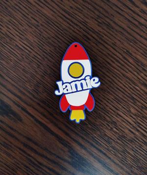 Rocket name tag - Jamie