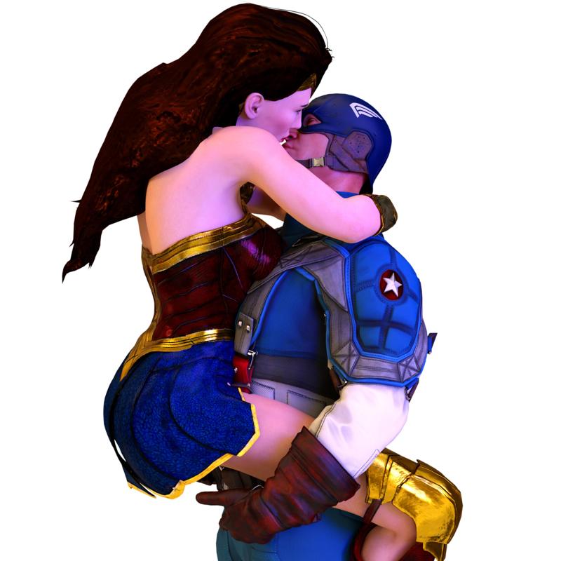 ❤️ Captain America X Wonder Woman Statuette ❤️