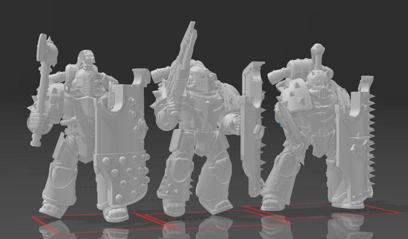 Warhammer 30k Veteran Breachers or Chieftans for Sons of Horbus aka Male Offspring of a Mean Traitor w/ supported options and several weapon configs