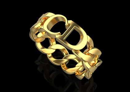 Dior gold ring size 17 5