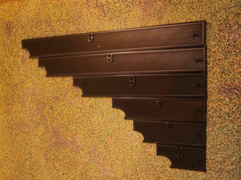 Wargaming range rulers/sticks