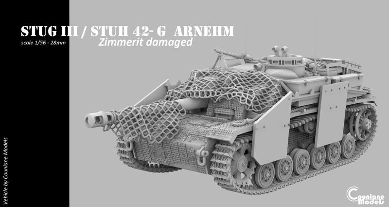 Stug III / Stuh 42 G Arnhem options zimmerit damaged