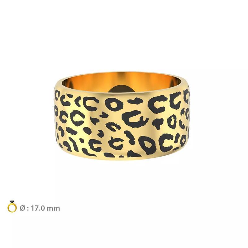 N154 Jaguar skin texture ring