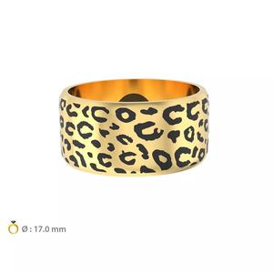 N154 Jaguar skin texture ring