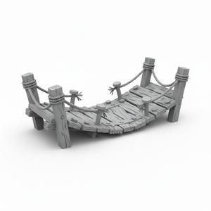 Wooden suspension bridge - Scenography for RPG and wargames