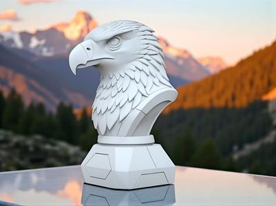 Eagle Bust STL – 3D Printable Animal Sculpture