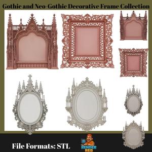 Gothic and Neo-Gothic Decorative Frame Collection – 3D Print Files